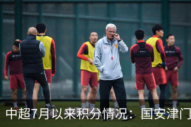 中超7月以来积分情况：国安津门虎26分最高，蓉城12分倒四